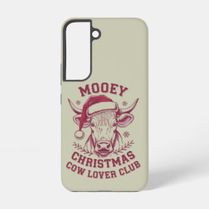 Mooey Kerst Westerne Koe Lover Club Xmas Seizoen Samsung Galaxy Hoesje