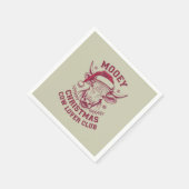 Mooey Kerst Westerne Koe Lover Club Xmas Seizoen Servet (Hoek)