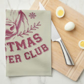 Mooey Kerst Westerne Koe Lover Club Xmas Seizoen Theedoek (Quarter Fold)