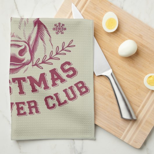 Mooey Kerst Westerne Koe Lover Club Xmas Seizoen Theedoek (Quarter Fold)