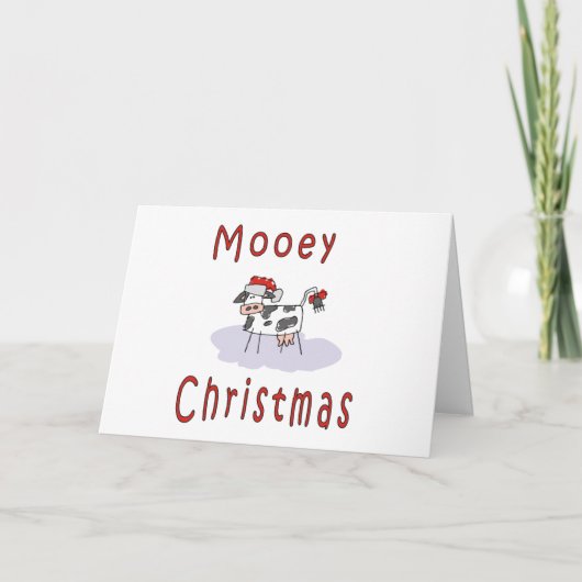 Mooey Kerstmis Feestdagen Kaart (Voorkant)