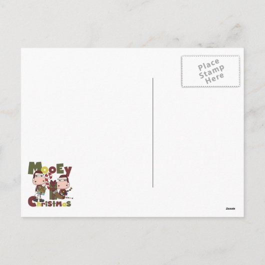 Mooey Kerstmis Feestdagenkaart (Achterkant)