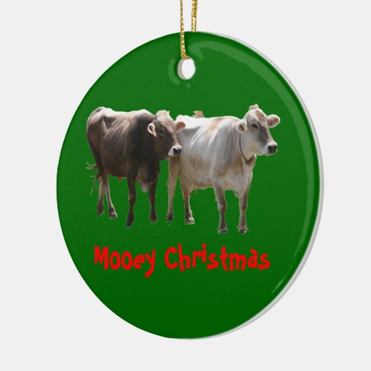 Mooey Kerstmis Keramisch Ornament (Links)