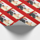 Mooey Kerstwinter Cow in Santa Hat Cadeaupapier (Hoek)