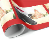 Mooey Kerstwinter Cow in Santa Hat Cadeaupapier (Rol Hoek)