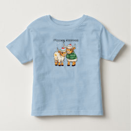 Mooey Kissmas Cartoon Koe Kerst Shirt