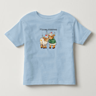 Mooey Kissmas Cartoon Koe Kerst Shirt