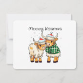 Mooey Kissmas Cartoon Koe Kerstvakantie Kaart (Voorkant)