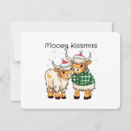 Mooey Kissmas Cartoon Koe Kerstvakantie Kaart