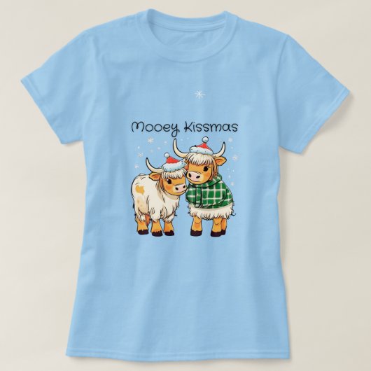 Mooey Kissmas Highland Koeien Shirt (Design voorkant)