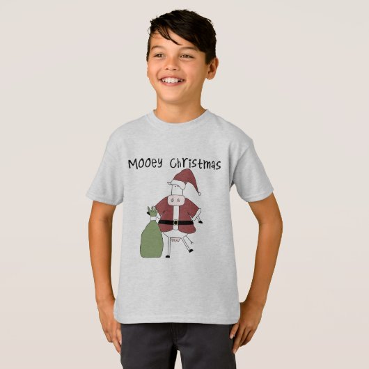 Mooey Koe Kerst Tshirts en Cadeaus (Voorkant volledig)