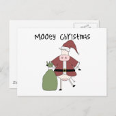 Mooey Koe Kerst Tshirts en Cadeaus Feestdagenkaart (Voorkant / Achterkant)
