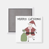 Mooey Koe Kerst Tshirts en Cadeaus Magneet (Voorkant / Achterkant)