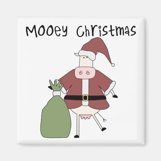 Mooey Koe Kerst Tshirts en Cadeaus Magneet (Voorkant)
