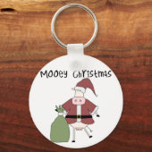 Mooey Koe Kerst Tshirts en Cadeaus Sleutelhanger (Voorkant)