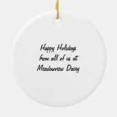 Mooey Merry kerstrennierkoe Keramisch Ornament (Achterkant)