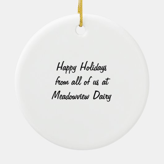 Mooey Merry kerstrennierkoe Keramisch Ornament (Achterkant)