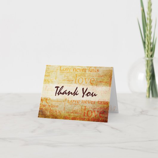 Mooi 1 Korintiërs 13 Dank u kaart - V1 (Voorkant)