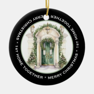 MOOI 1e HUIS SAMEN, GROENE DEUR Keramisch Ornament