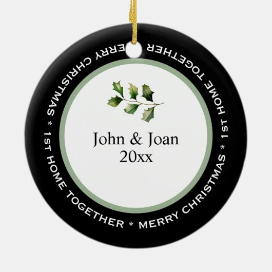 MOOI 1e HUIS SAMEN, GROENE DEUR Keramisch Ornament (Achterkant)