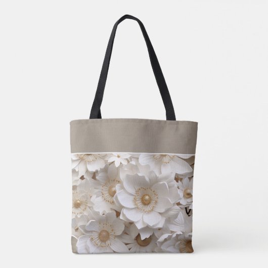 Mooi 3D wit Gardenia bruids Tas (Achterkant)