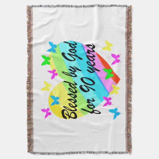 MOOI 90E CHRISTELIJK VERJAARDAGSGEBEDSONTWERP DEKEN (Voorkant Verticaal)