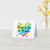 MOOI 90E CHRISTELIJK VERJAARDAGSGEBEDSONTWERP KAART (Gele Bloem)