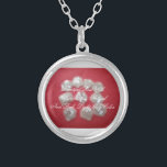 Mooi aangepast Bridesmaid-cadeau-Ketting Zilver Vergulden Ketting<br><div class="desc">Mooi rood met zilveren glitter,  lichte grijze kleur.  Ketting aangepaste bridesmaïde cadeaubon.  Pas aan met uw ontwerp,  tekst.  Of koop zoals het is.  Bedankt!</div>
