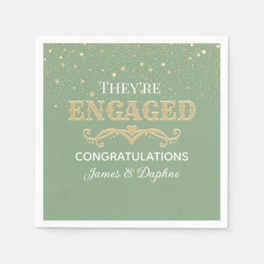 Mooi aangepast verloving servet (Voorkant)