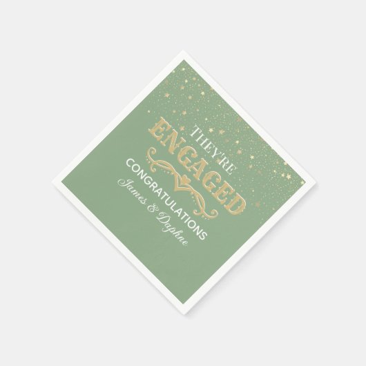 Mooi aangepast verloving servet (Hoek)