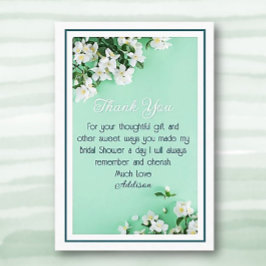 Mooi aangepaste trouwfeest bedankkaart