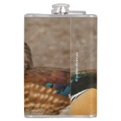 Mooi aanraakmoment tussen houten eenden heupfles (Achterkant)