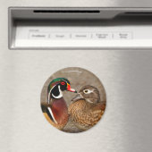 Mooi aanraakmoment tussen houten eenden magneet (Insitu (Vaatwasser))