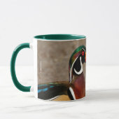 Mooi aanraakmoment tussen houten eenden mok (Links)