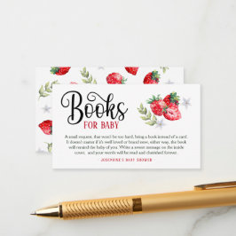 Mooi aardbei boek verzoek baby shower bijlage