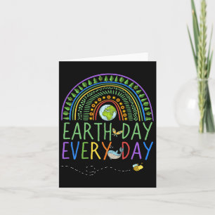 Mooi Aardedag Elke Dag Regenboog Met Bomen Aarde Kaart