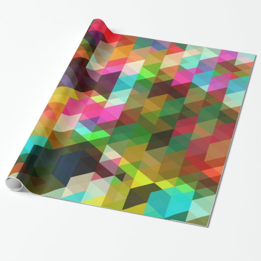 Mooi Abstract geometrisch patroon Cadeaupapier (Uitgerold)