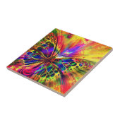 Mooi Abstract lichtlicht met vlinder Tegeltje (Zijkant)