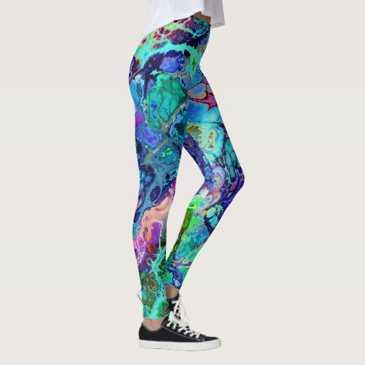 Mooi abstract marmer leggings (Rechts)