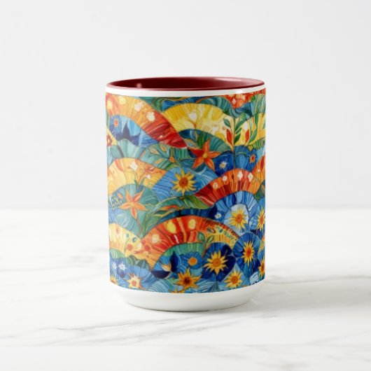 Mooi Abstract naadloos patroonontwerp Mok (Midden)