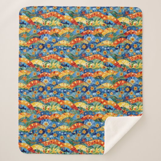 Mooi Abstract naadloos patroonontwerp Sherpa Deken (Voorkant)