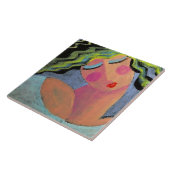 Mooi Abstract Portret van een Vrouw Tegeltje (Zijkant)