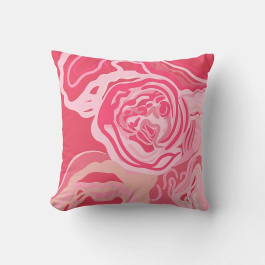 Mooi abstract rozen design kussen (Voorkant)
