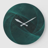 Mooi Abstract smaragdgroen Grote Klok (Voorkant)
