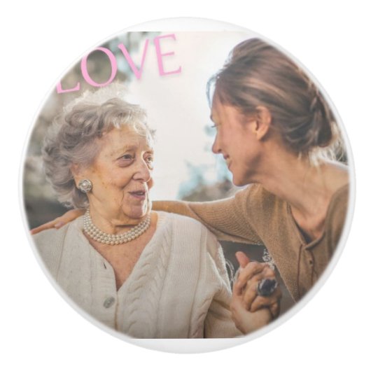 Mooi afbeelding keramische knop (Voorkant)