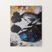 Mooi Afrikaans Amerikaans Romantisch Man en Vrouw Legpuzzel (Verticaal)