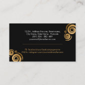 Mooi Afrikaans Amerikaans Vrouw Silhouet Visitekaartje (Achterkant)