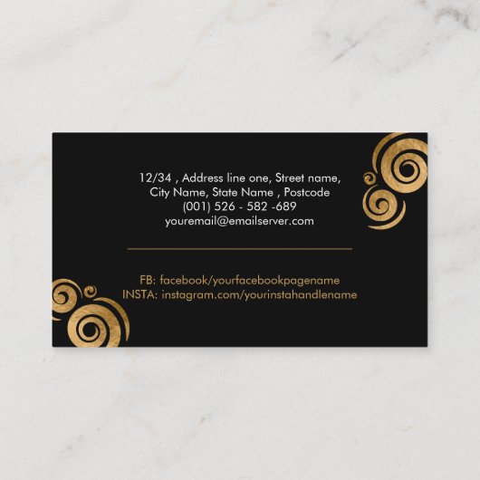 Mooi Afrikaans Amerikaans Vrouw Silhouet Visitekaartje (Achterkant)