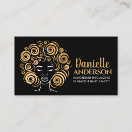 Mooi Afrikaans Amerikaans Vrouw Silhouet Visitekaartje