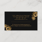 Mooi Afrikaans Amerikaans Vrouw Silhouet Visitekaartje (Achterkant)